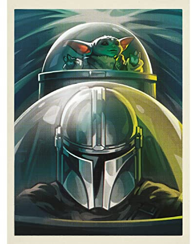 Pyramid International Star Wars: The Mandalorian Leinwandbild (N-1 Starfighter Design), groß, 60 x 80 cm