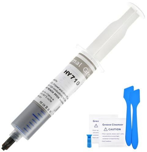 0,7oz / 20g HY710 3,17W/MK Wärmeleitpaste Tube Kit Hochleistungs-Wärmeleitpaste Silber Silikonfett Kühlkörper für CPU, Prozessor, Computer, PS4, All Cooler Master