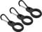 PATIKIL Silicone Water Bottle Clip with Buckle, 3 Pack Drink Holder Hook Keychain Clip Ring for Outdoor Activities Daily Use, Black
