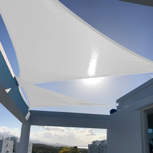 SUNNY GUARD Sonnensegel, dreieckig, 2,4 x 2,4 x 2,4 m, UV-Schutz, für Hinterhof, Terrasse, Garten, Outdoor-Aktivitäten und Einrichtungen (wir stellen individuelle Größen her)