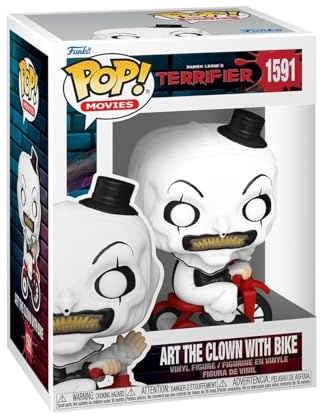 Funko POP! Movies: Terrifier - Art the Clown with Bike | Offizielles Horror Merch - Vinyl Sammelfigur als Regal Deko - Geschenkidee zum Geburtstag für Fans und Sammler