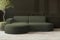 Kaiser Möbel, Ecksofa, Schlafsofa, Sofa Modena Studio Parma, Modern Design Couch, Polsterecke, Freistehend Sofa Wohnzimmer -Stoff Verita Olive Links