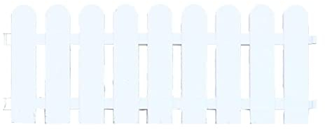 Teupioe Bordi Bianchi Recinzione da Giardino Staccionata Erba Ornamentale Aiuole Bordi di Piante Per Ville Interne Ed Esterne(50cm x 20cm reinforced round head style)