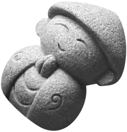 HAKIDZEL Steinerne Maitreya Buddha Figur Dekoration Für Teetisch Bürotisch Ornament Aus Imitiertem Kalksteinmaterial