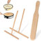 3 Pcs Spatule Crepe En Bois De Hêtre, Forme en T Spatule A Crepe Rake Crepe Spreader, Facile à Nettoyer Rateau Crepe, Etaleur Crepe pour Ustensiles De Cuisine Bois Outil De Cuisson