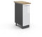 Vicco Apothekerschrank Fame-Line, Weiß Hochglanz/Anthrazit, 30 cm, AP Eiche