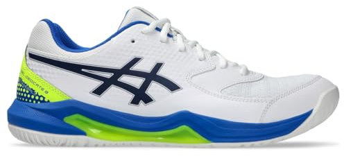 ASICS Herren Gel-Dedicate 8 Pickleball Schuhe, Weiß/Schwarz, 44 EU