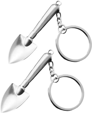 ZGDEIWGF Mini Llavero De 2 Piezas, Llavero De Pala 3D, Llavero De Metal, Llavero Lindo Creativo, Llavero Mini Pala