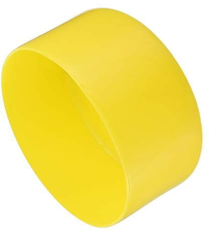 QUARKZMAN 4 Stück Gummi Endkappen 100mm ID Gummikappen, Rohrstopfen Rund Pfostenkappe Zaunpfosten Stuhlbeinkappen Fußkappen Verschlusskappe Gleiter für Tischbeine Möbelfüße, Gelb