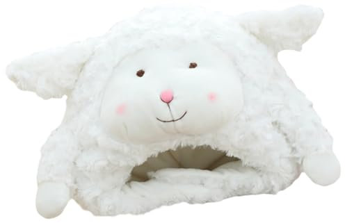 TOGEVAL Schafkopfschmuck Plüschhut Bequeme Fotorequisite Kinder Kostüm Partyspielzeug Weiß