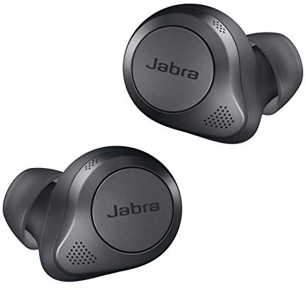 Jabra Elite 85t True Wireless Earbuds Advanced Active Noise Cancellation with Long Battery Life and Powerful Speakers - Wireless Charging Case - Grey (Renewed)