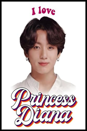 Princess Diana Jungkook kpop retro meme Notebook: 6x9 College Ruled 110 Page Composition Book, Blank Lined Journal