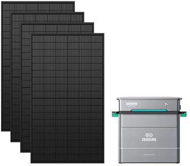 Zendure Solarflow Hyper 2000 avec AB2000X 1920Wh, Centrale Électrique de Balcon avec Entrée Solaire 1800W, HUB Intégré(Unité de Contrôle Intelligente) et Micro Onduleur, Biface Panneau Solaire 1720W