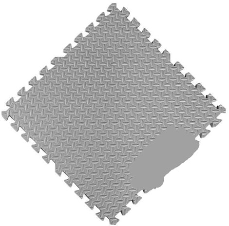 Bodenschutzmatte Fitness 2-16PCS Dicke 20mm Puzzle Fitness Matte Eva Schaum Ineinander greifen Boden Matte Sport Schutz Gym Matte(Gray,2pcs)