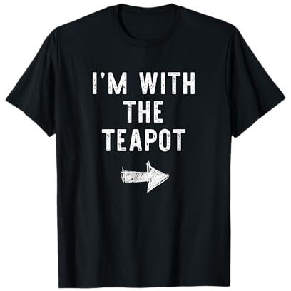 I’m with The Teapot Funny Halloween Couple Costume Tea-Pot T-Shirt