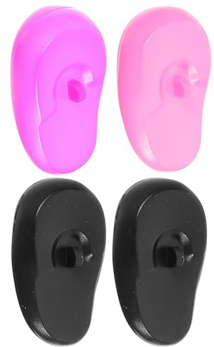 Abaodam Protectores Auditivos de Silicona Protección Cómoda para Oídos el Tinte para Teñir el Cabello, 4 Piezas, para Peluquerías y Baño