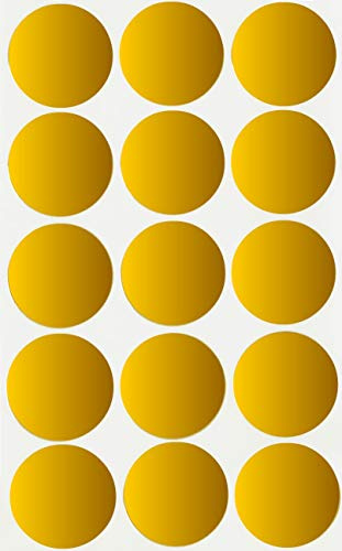 Royal Green Gold Foil Stickers 30 mm - Round Sticker Labels - Permanent Adhesive - 1.18 inch Metallic Gold Dots - 150 Pack