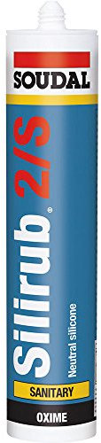 Silirub 2S - Mastic silicone neutre - Soudal - Cartouche de 290 ml Gris transparent