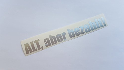 Schönheits Shop Alt aber Bezahlt Metallic Silber Aufkleber Tuning Sticker Shocker Decal Autoaufkleber