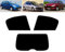 Tintcom.com Passgenaue Tönungsfolie für-Peugeot 206 5-Türen 1999-2010 Heck/Seitenscheiben (50% Hellschwarz)