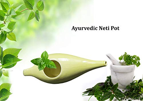 Wonder care Pot en porcelaine céramique - Yoga et méditation pour neti pot, neti pot infection sinus - Design ergonomique Jal Neti