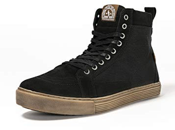 John Doe Neo XTM Motorrad Sneaker Leder CE-Zertifiziert Schwarz Braun Gr. 44