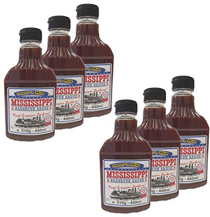 Lot 6x Sauce barbecue - flacon 510g