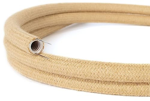 Creative-Tube, Durchmesser 20 mm, verkleidet in RN06 Jute, mit modularer Kabelkanal
