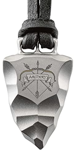 Element of Gods Titan Faustkeil Archery Bogenschütze Anhänger mit Lederband in schwarz