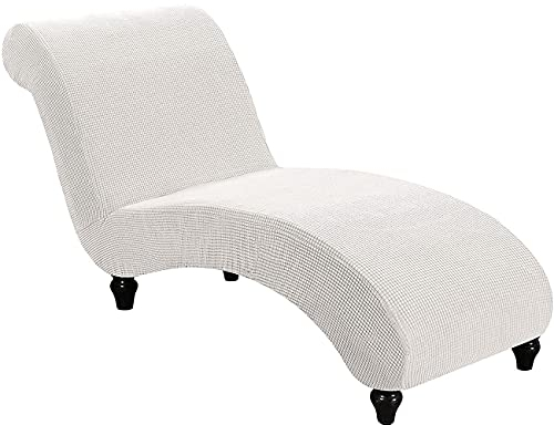 YSLLIOM Chaiselongue Schonbezüge, Liegesessel Stuhlbezug, Relaxliege Deluxe Stuhlbezüge, Schonbezug Stretch rutschfest, Maschinenwaschbar (Elfenbein)