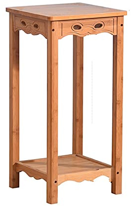 luckxuan Bonsai Ständer Bambus Pflanzenregal Indoor Outdoor 2 Stufe Pflanze Stand Ecke Blumenständer für Pflanzen Display im Wohnzimmer Garten-Patio-Balkon Vase Podest (Size : L)