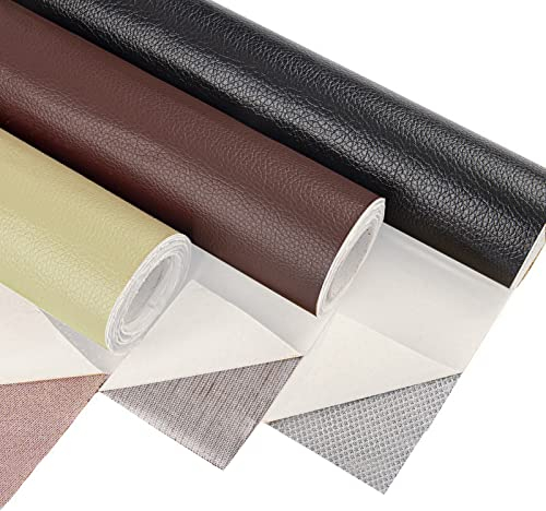 40x200cm Klebefolien PU Lederfolie,Selbstklebende Leder Patch für Möbel Küchenschränke Wand Sofa Leder Reparatur und Renovierung Lederoptik Folie Dekofolie Möbelfolie Tapeten DIY Kunstleder (Schwarz)