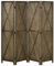 HOMCOM Paravent intérieur 4 Panneaux 182L x 170H cm Style campagnard Chic - séparateur de pièce avec croisillons - Bois de Paulownia Marron Gris