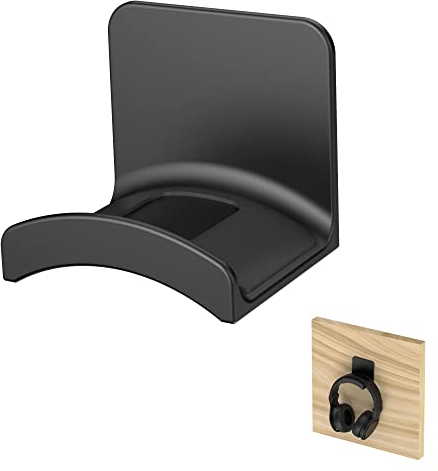 Universal Kopfhörer Halter mit starkem Klebeband - Cozycase Premium Headset Halterung Wandhalterung TPU, Kopfhörer Haken,Multifunktional Ohrhörer Aufhänger zum Schreibtisch, Wand,Schwarz,1-Stück
