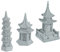 Angoily 3 Stücke Japanische Steinlaterne Asiatische Deko Figuren Pagode Statue Mini Oki Gata Laterne Zen Garten Dekofigur Steinfiguren Skulptur Miniatur Ornament für Teich Micro Landschaft Deko