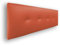Silcar Home - Cabecero Silvi Tapizado, Estructura Madera, Hilera Botones Estilo Moderno - Fácil Instalación, Acolchado Confort - 135 cm, Polipiel Naranja