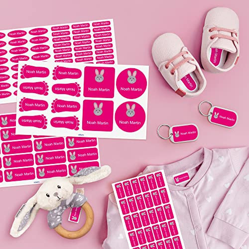 124 etiquetas personalizadas sin plancha para ropa, objetos, zapatos y mochilas. Uso escolar - Stikets