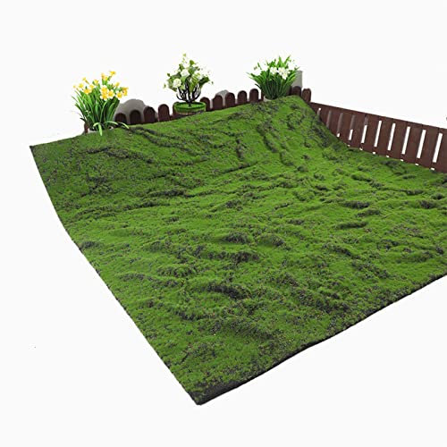 Aoisavch Muschio Finto Muschio stabilizzato da Parete 100x100cm Sfondo Muro Finta pianta Verde Erba Mat Paesaggio Accessori, 7 Dimensioni (Color : AA, Size : 3.28'x3.28'/1x1m)