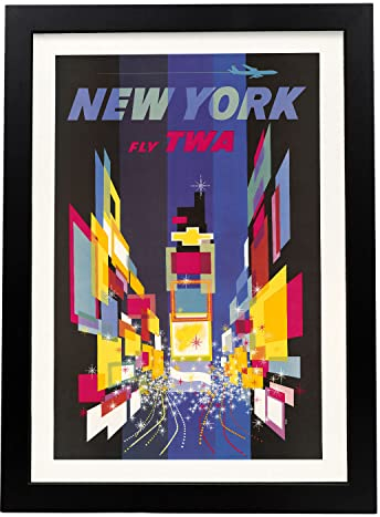 Nacnic Antikes Reisewerbeplakat. Times Square in New York. Illustrationen von Vintage-Anzeigen für Innendekoration, Reisebüros... A3, ungerahmt.