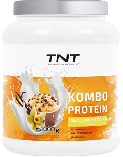 TNT Kombo Protein Pulver - 1000g - Mit Laktase - Vanilla-Cookie-Dough Flavour