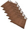 NYVI Stuhlkissen 40x40 cm ComfySeat Braun 6er Set - Sitzkissen mit Bändern/Schleife, 9-fache Steppung - Indoor & Outdoor - Gartenstuhlkissen aus Baumwoll-Mischgewebe - ÖkoTex 100