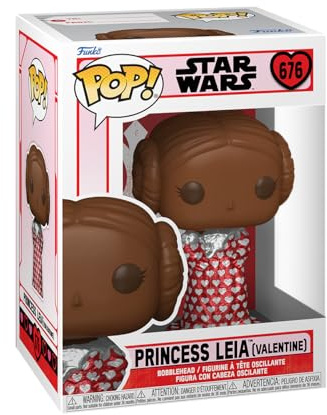 Funko POP! Star Wars: Leia Organa (Val Choc) | Official Sci-Fi Merch - Collectable Vinyl Figurine for Shelf Display - Birthday Gift Idea for Fans and Collectors