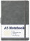 Colorage Lined Notebook - Thick Classic A5 Notebook with Pen Loop, Lined Thick Paper, 128 Pages, Grey, 8.4 x 5.7 inch, Faux Leather Cover + Bookmark + Back Pocket + Banded