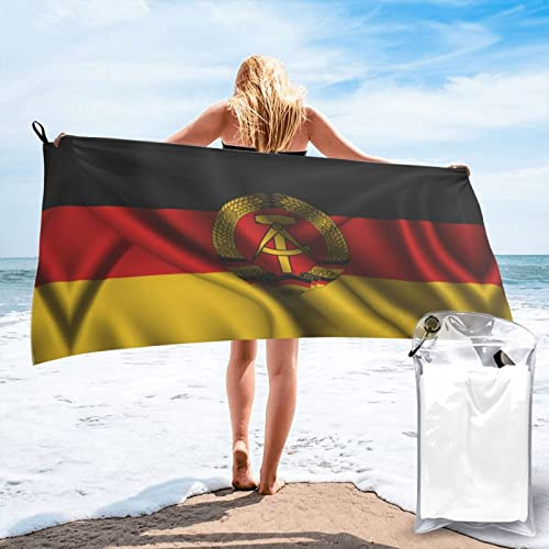 319 Sandfreiem Handtuch Seidenflagge Der DDR Badetuch Saugstark Badehandtuch Weich Duschtuch Für Yoga Reisen Badezimmer 70x140cm