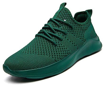 LANGFEUU Damen Turnschuhe Sneaker Schuhe Damen Sportschuhe Laufschuhe Tennisschuhe Outdoor Running Damen Walkingschuhe Straßenlaufschuhe rutschfest Atmungsaktiv Leichtgewichts Dunkelgrün 38