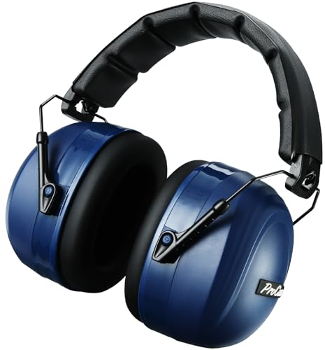 ProCase Cuffie Antirumore NRR 28 dB Cuffie Insonorizzanti, Cuffie Rumore per Lavoro, Studio, Studiare, Poligono di Tiro, Cuffie Poligono Regolabile Attenuazione del Rumore -Marina