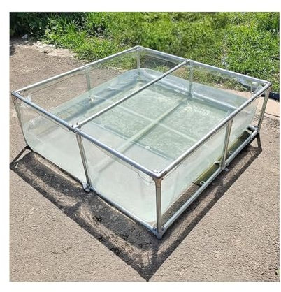 Piscinas Desmontables, Piscina Del Acuario Con Apoyo Transparente Panel De Visualización Y Válvula De Drenaje, PVC Estanque De Piscina, Piscina De Peces For La Cría De Koi, Piscina De Acuicultura ( Co