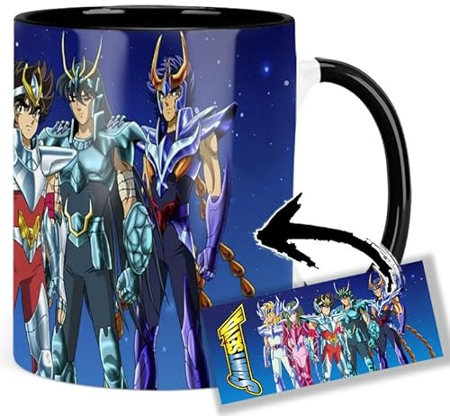 MasTazas Saint Seiya Taza Ceramica Interior y Asa Negra