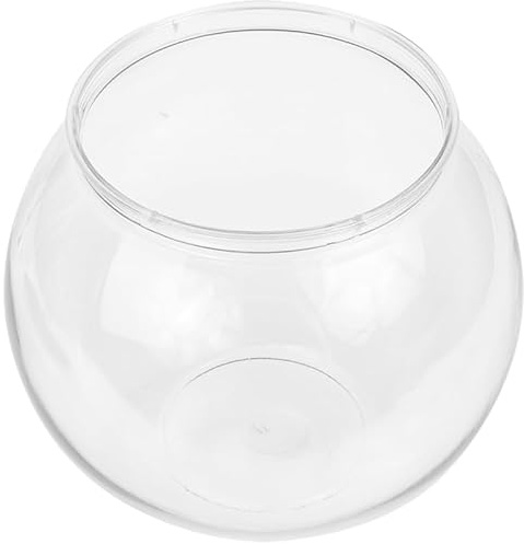 PRETYZOOM Bol en plastique pour poissons rouges - Support hydroponique pour plantes aériennes - 10 litres - Aquarium rond - Bol à poisson - Petit bol à poisson - Pot de fleurs en verre transparent -