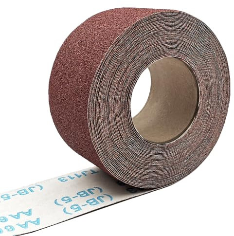 60 Grit Sandpaper Roll, 7.5cm x 15m Aluminium Oxide Emery Cloth Roll Ready-to-Cut Abrasive Sanding Paper for Sanding, Polishing and Rust Removal